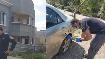 חשד לאירוע פשיעה לאומנית -בכפר כאמנה, נוקבו גלגלים של כ-20 רכבים.