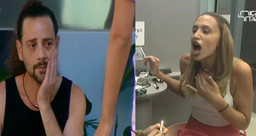 רומי צורחת על ג'קו " אתה לא תגיד לי מה לאכול אני אשתה לך את החלב שקדים מהפה מול הפנים"